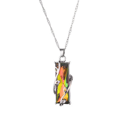 Pendentif Cristal Arc en ciel avec sa chaîne