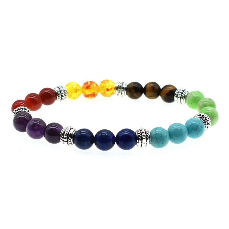 Bracelet en perles  pierres 7 chakras