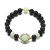 Bracelet en perles lumineuses élastique tendance, pierre de lave naturelle, bracelet en pierre fluorescente
