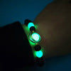 Bracelet en perles lumineuses élastique tendance, pierre de lave naturelle, bracelet en pierre fluorescente