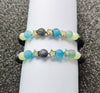 Bracelet en perles lumineuses élastique tendance, pierre de lave naturelle, bracelet en pierre fluorescente