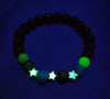 Bracelet en perles lumineuses élastique tendance, pierre de lave naturelle, bracelet en pierre fluorescente