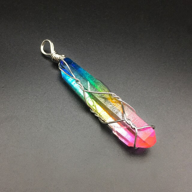 7 Chakra pierre naturelle arbre de vie pendentif