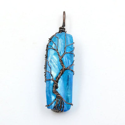7 Chakra pierre naturelle arbre de vie pendentif