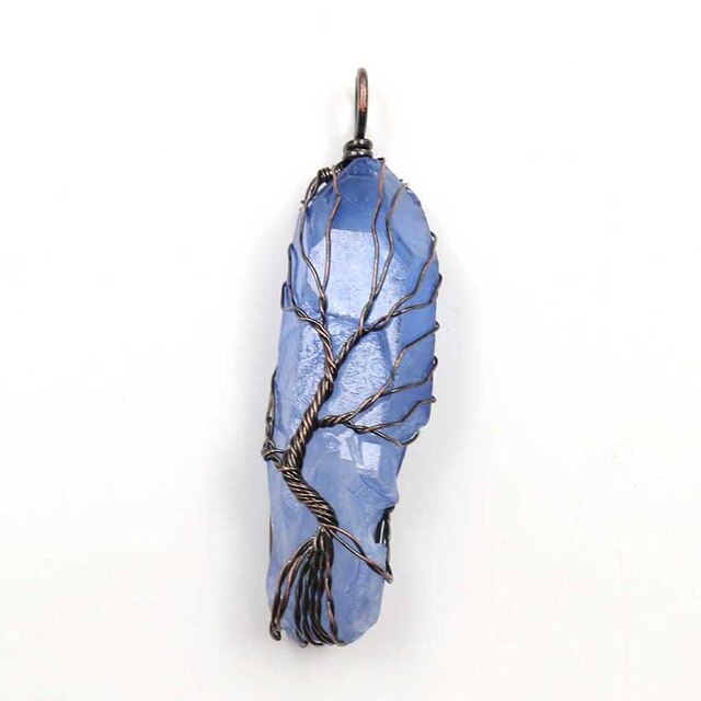 7 Chakra pierre naturelle arbre de vie pendentif