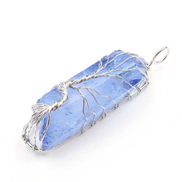 7 Chakra pierre naturelle arbre de vie pendentif