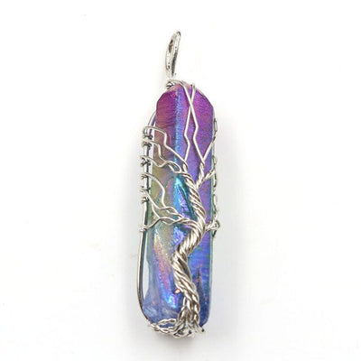 7 Chakra pierre naturelle arbre de vie pendentif