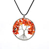7 Chakra pierre naturelle arbre de vie pendentif