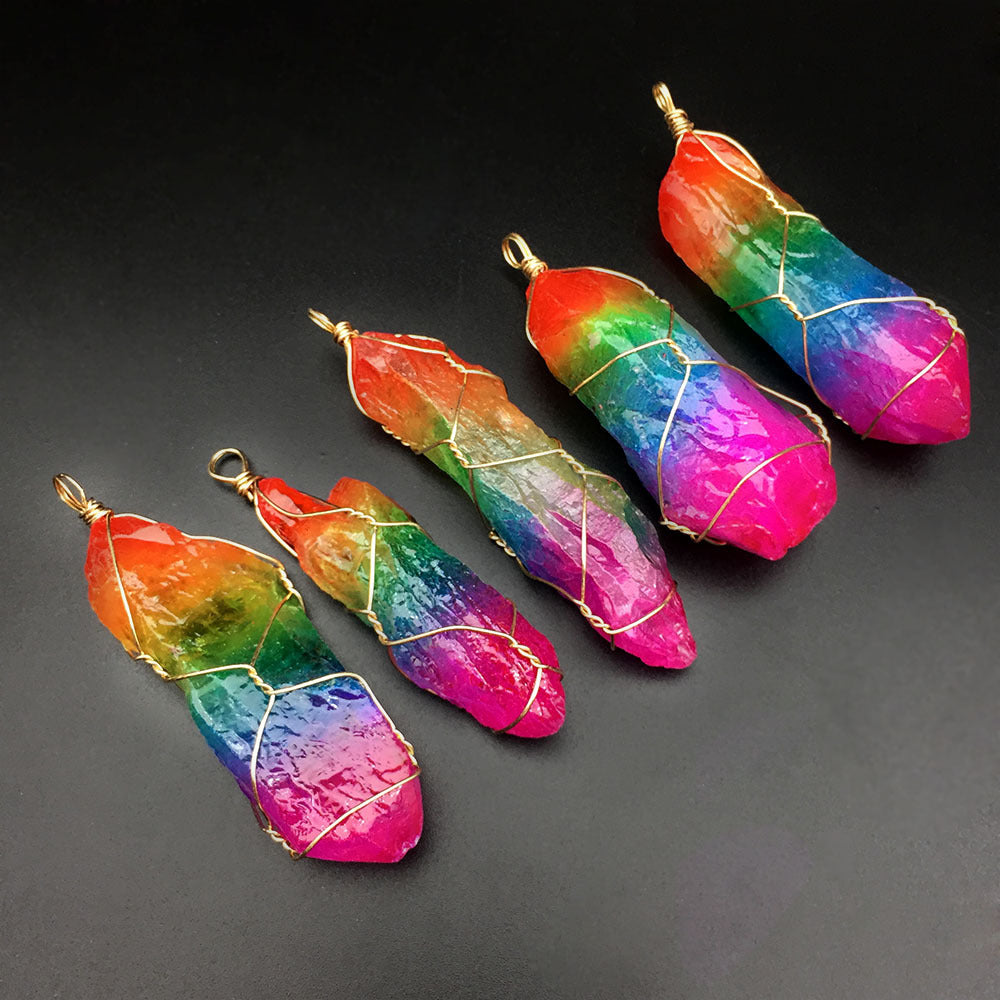 7 Chakra pierre naturelle arbre de vie pendentif