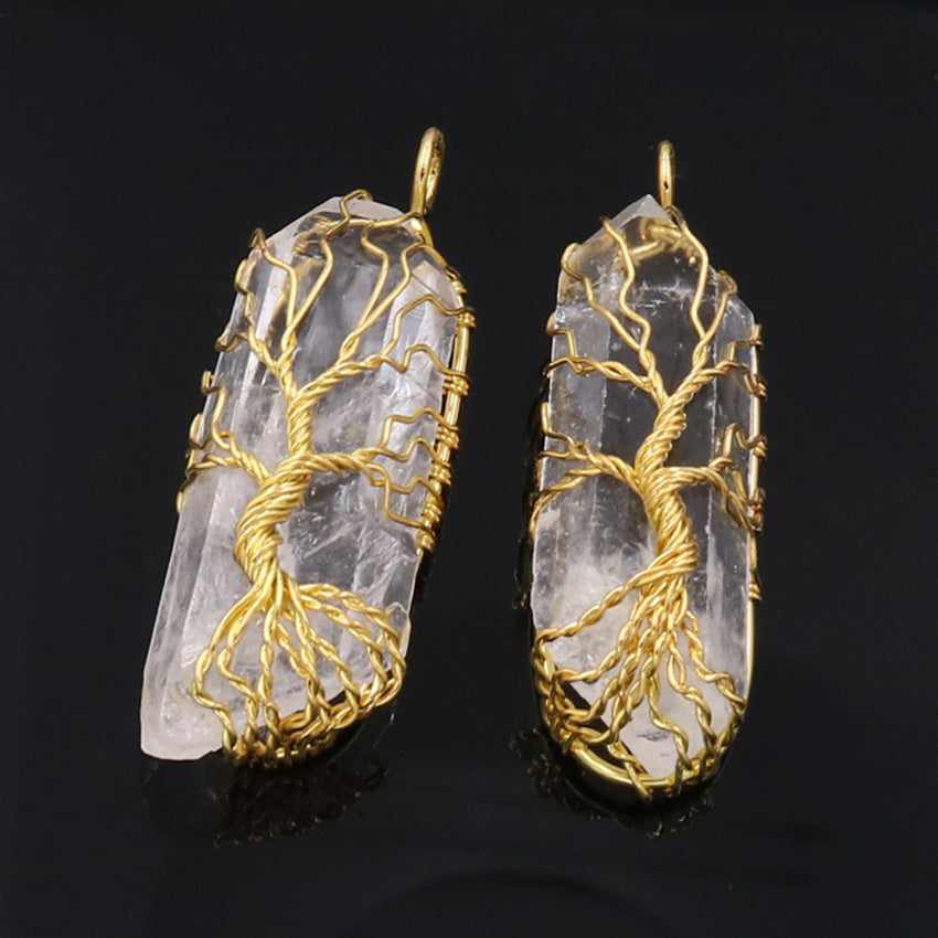 7 Chakra pierre naturelle arbre de vie pendentif