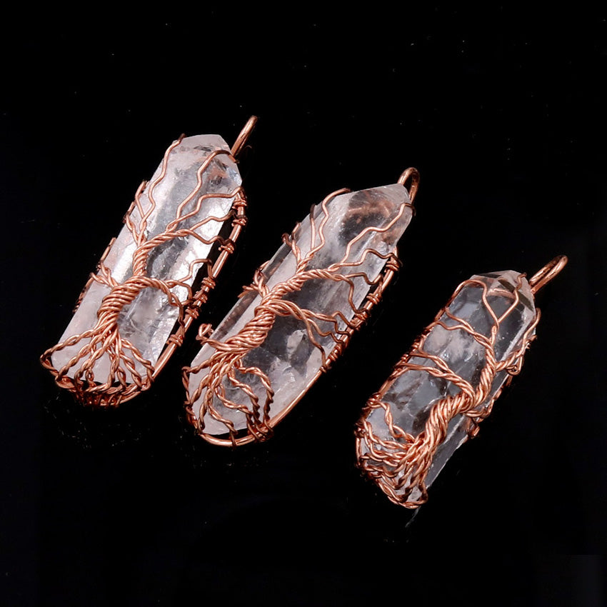 7 Chakra pierre naturelle arbre de vie pendentif