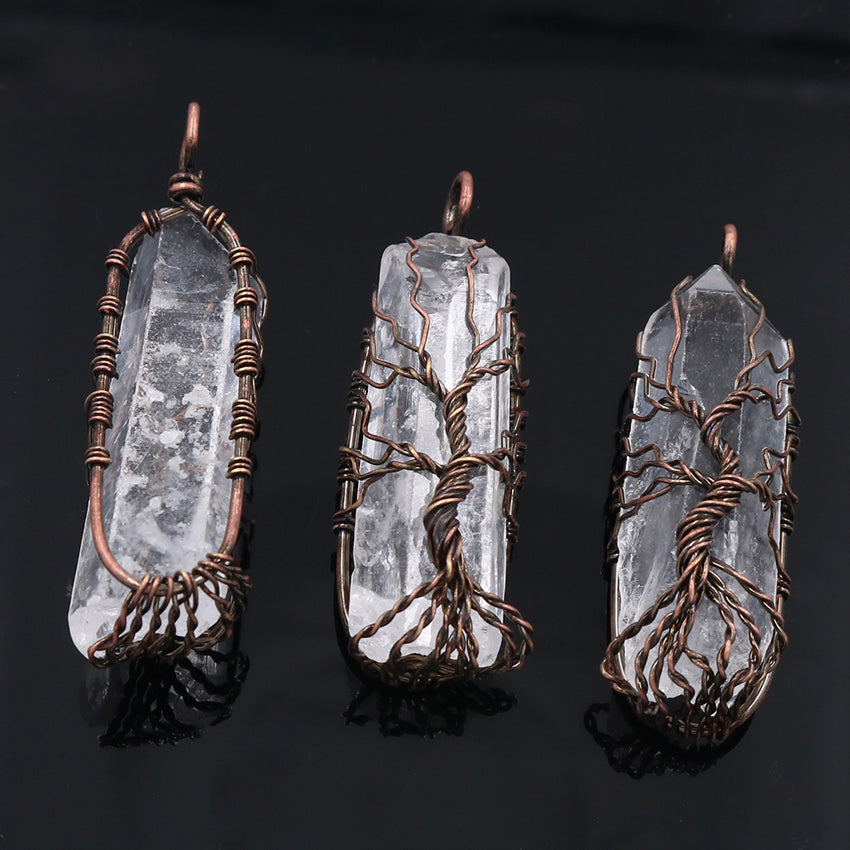 7 Chakra pierre naturelle arbre de vie pendentif