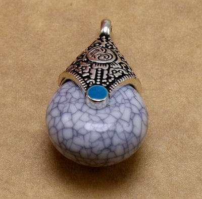 Pendentifs en argent tibétain, perles en forme de goutte d'eau, pour la fabrication de bijoux
