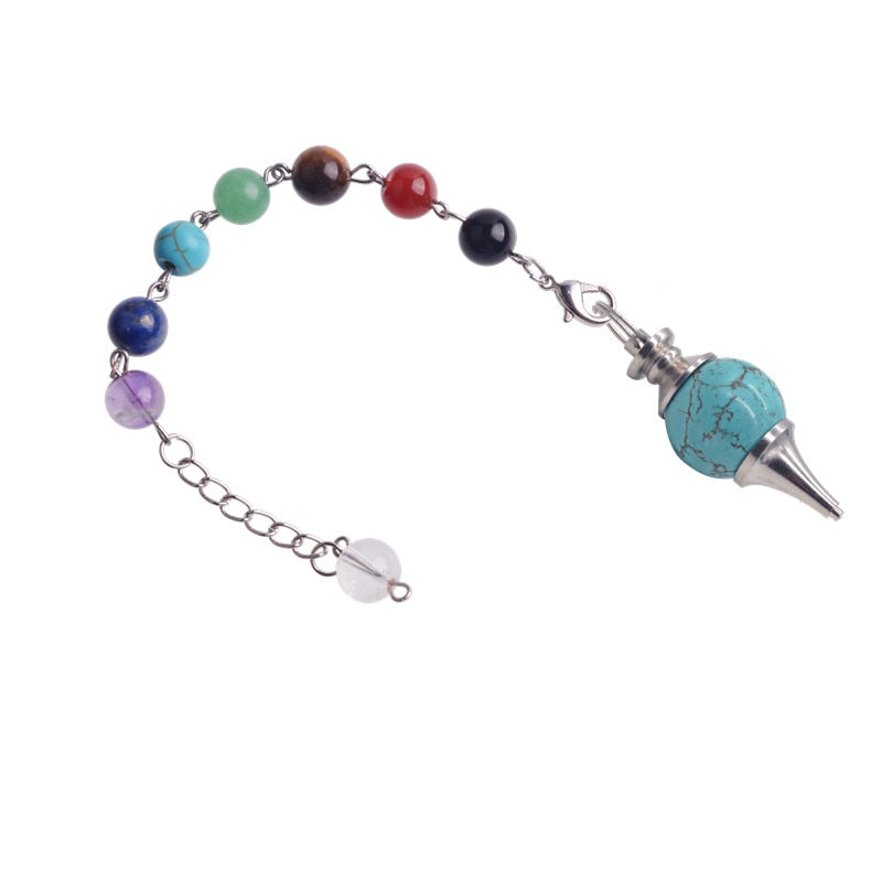7 perles Chakra pierre naturelle radiesthésie pendule Reiki guérison