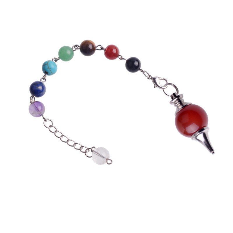 7 perles Chakra pierre naturelle radiesthésie pendule Reiki guérison