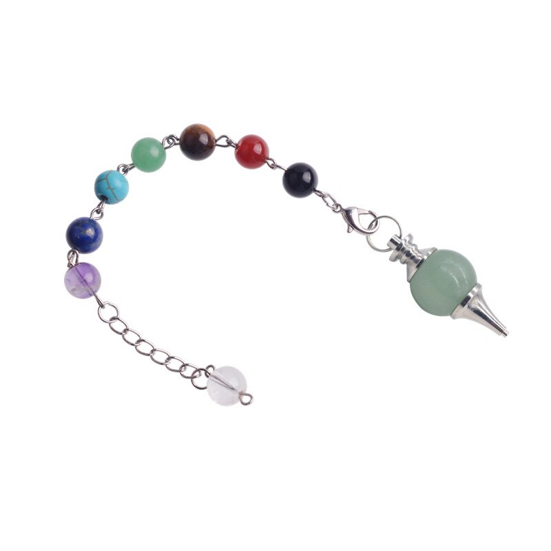 7 perles Chakra pierre naturelle radiesthésie pendule Reiki guérison