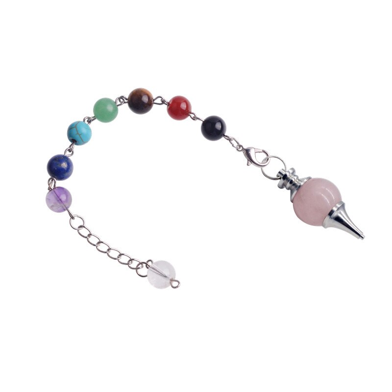 7 perles Chakra pierre naturelle radiesthésie pendule Reiki guérison