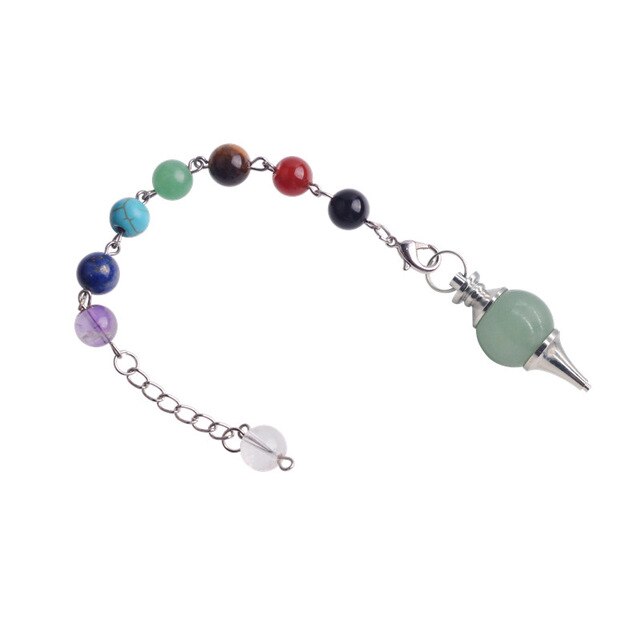 7 perles Chakra pierre naturelle radiesthésie pendule Reiki guérison