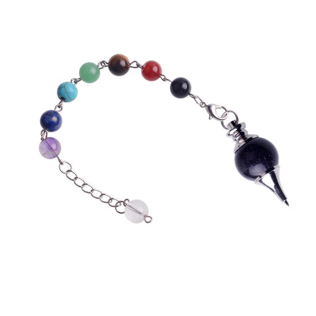 7 perles Chakra pierre naturelle radiesthésie pendule Reiki guérison
