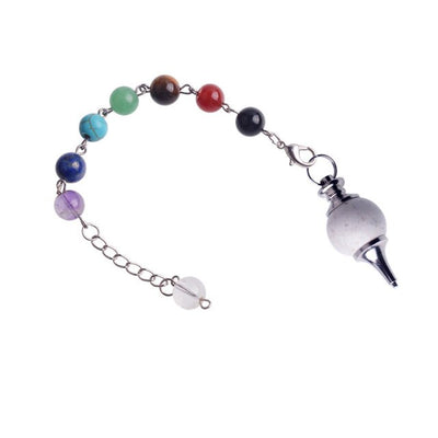 7 perles Chakra pierre naturelle radiesthésie pendule Reiki guérison