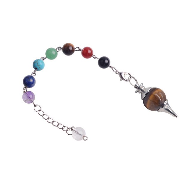 7 perles Chakra pierre naturelle radiesthésie pendule Reiki guérison