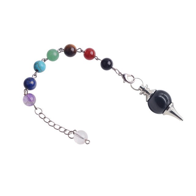 7 perles Chakra pierre naturelle radiesthésie pendule Reiki guérison