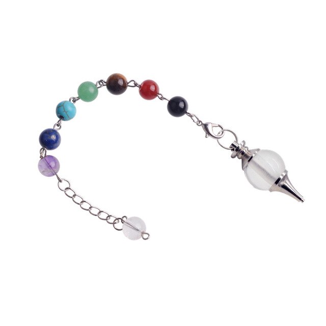 7 perles Chakra pierre naturelle radiesthésie pendule Reiki guérison