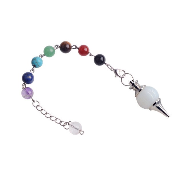 7 perles Chakra pierre naturelle radiesthésie pendule Reiki guérison