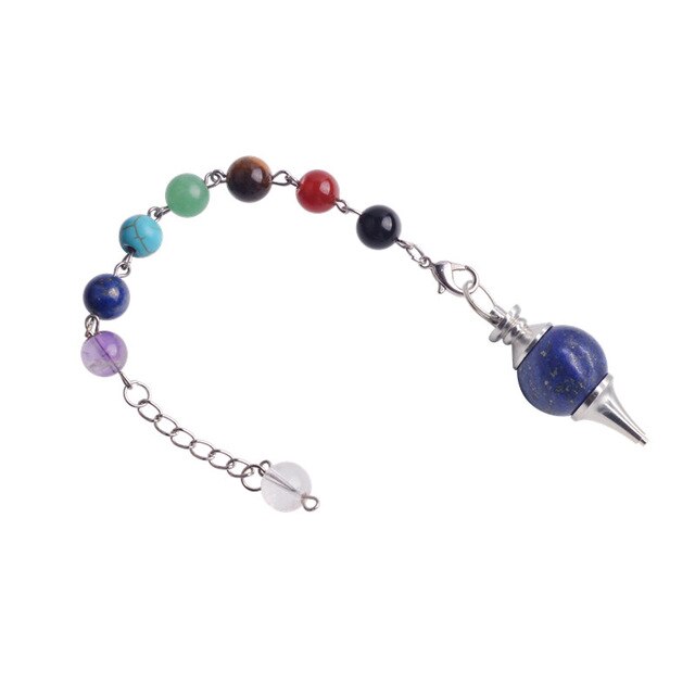 7 perles Chakra pierre naturelle radiesthésie pendule Reiki guérison