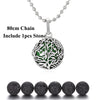 Pendentif "Symbole Sacré et Pierre de Lave" Diffuseur d'Huile Essentielle - 24 symboles disponibles