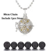 Pendentif "Symbole Sacré et Pierre de Lave" Diffuseur d'Huile Essentielle - 24 symboles disponibles