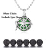 Pendentif "Symbole Sacré et Pierre de Lave" Diffuseur d'Huile Essentielle - 24 symboles disponibles