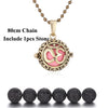 Pendentif "Symbole Sacré et Pierre de Lave" Diffuseur d'Huile Essentielle - 24 symboles disponibles