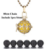 Pendentif "Symbole Sacré et Pierre de Lave" Diffuseur d'Huile Essentielle - 24 symboles disponibles
