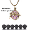 Pendentif "Symbole Sacré et Pierre de Lave" Diffuseur d'Huile Essentielle - 24 symboles disponibles