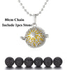 Pendentif "Symbole Sacré et Pierre de Lave" Diffuseur d'Huile Essentielle - 24 symboles disponibles