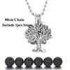 Pendentif "Symbole Sacré et Pierre de Lave" Diffuseur d'Huile Essentielle - 24 symboles disponibles