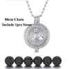 Pendentif "Symbole Sacré et Pierre de Lave" Diffuseur d'Huile Essentielle - 24 symboles disponibles