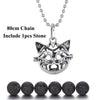 Pendentif "Symbole Sacré et Pierre de Lave" Diffuseur d'Huile Essentielle - 24 symboles disponibles