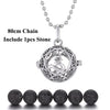 Pendentif "Symbole Sacré et Pierre de Lave" Diffuseur d'Huile Essentielle - 24 symboles disponibles