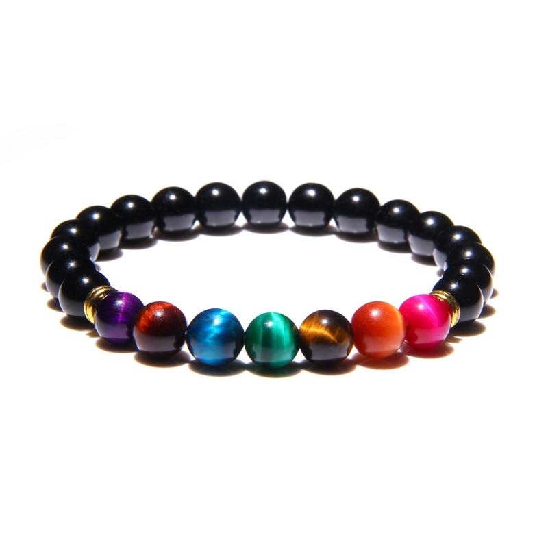 Pulsera de yoga 7 cuentas de equilibrio, 7 chakras, joya de yoga, oración Reiki