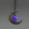 Collier avec pendentif en pierre lumineuse Antique perles scintillantes dans les ténèbres