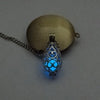 Collier avec pendentif en pierre lumineuse Antique perles scintillantes dans les ténèbres
