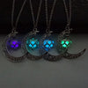 Collier avec pendentif en pierre lumineuse Antique perles scintillantes dans les ténèbres