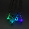 Collier avec pendentif en pierre lumineuse Antique perles scintillantes dans les ténèbres