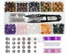Natural 8mm Gem Stone 250 Pieces Loose Beads 120 Pieces Accessories With Tools for Bracelet Jewelry Making Box