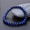 Pulsera de ojo de tigre natural cuentas de ojo de tigre azul