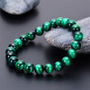 Pulsera de ojo de tigre natural cuentas de ojo de tigre azul