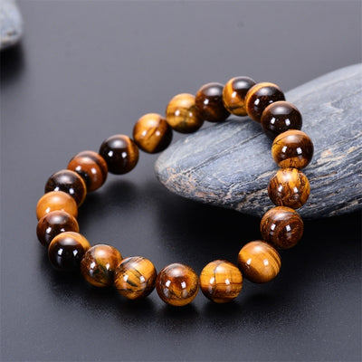 Pulsera de ojo de tigre natural cuentas de ojo de tigre azul