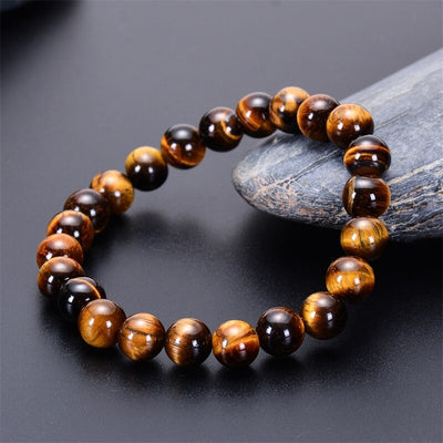 Pulsera de ojo de tigre natural cuentas de ojo de tigre azul
